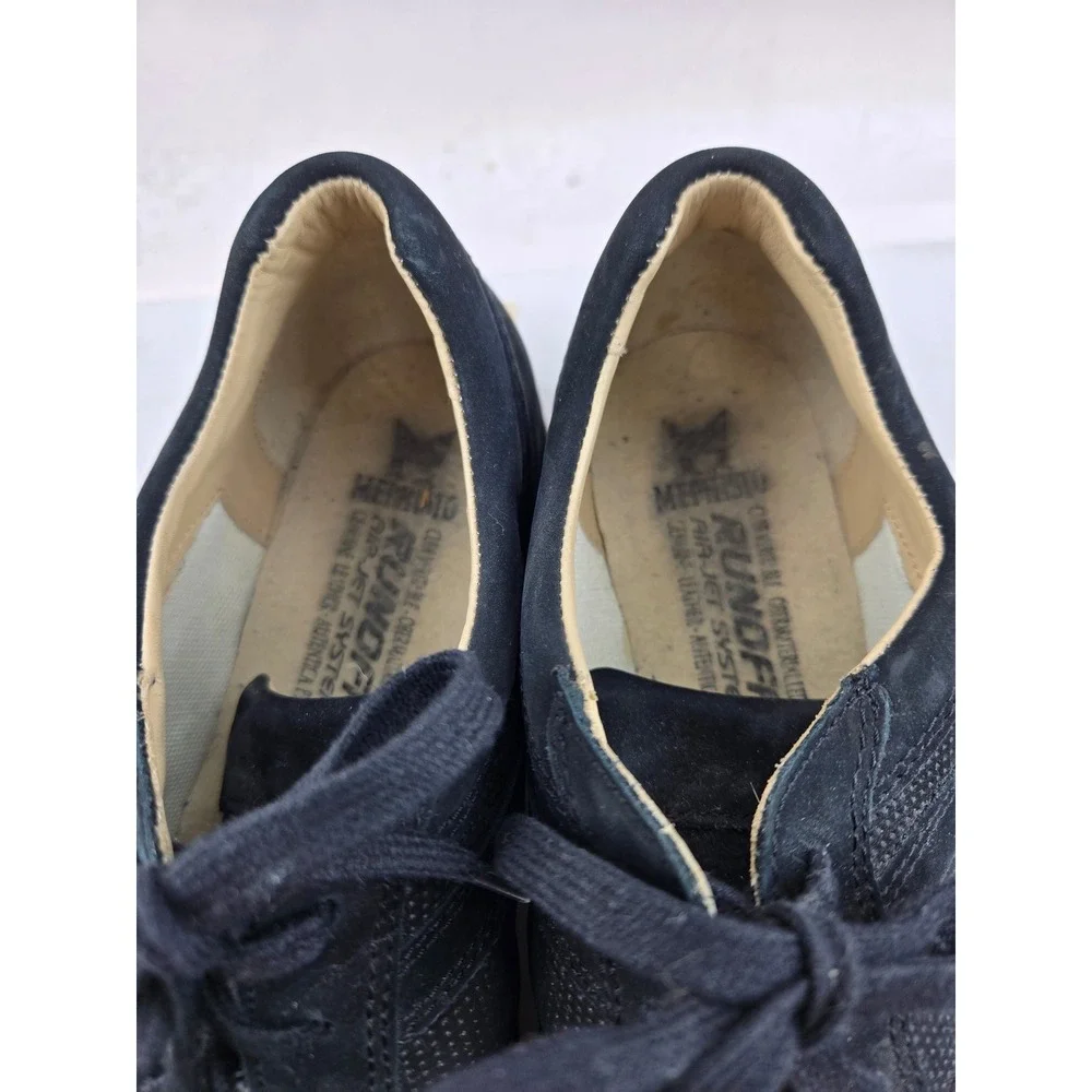 Mephisto Rebeca Perf Black Nubuck Leather Walking Shoes Womens 8.5‎ US 6 EUR